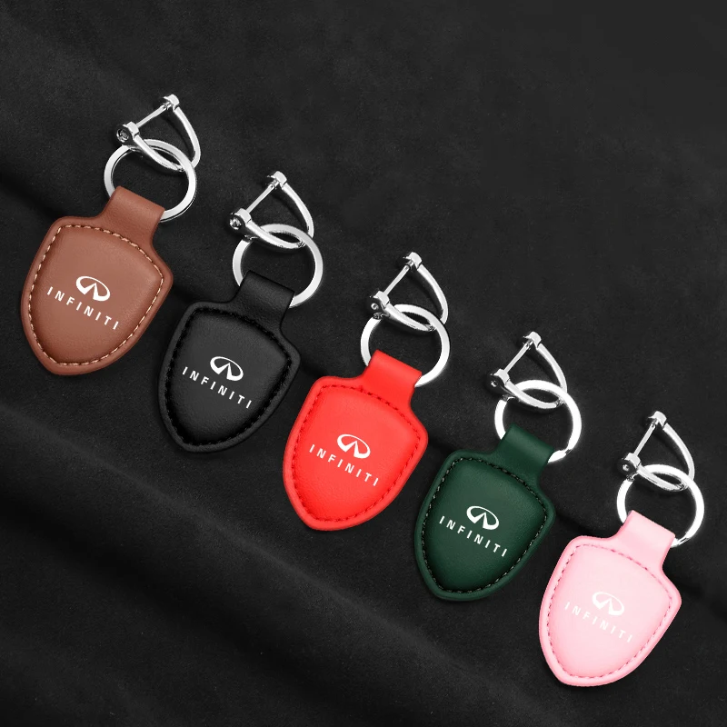 

Leather Car Logo Keychain Keyrings For Infiniti Q50 FX35 Q30 G37 Q70 QX70 G35 Q60 QX50 QX60 QX80 QX30 JX35 Styling Accessories