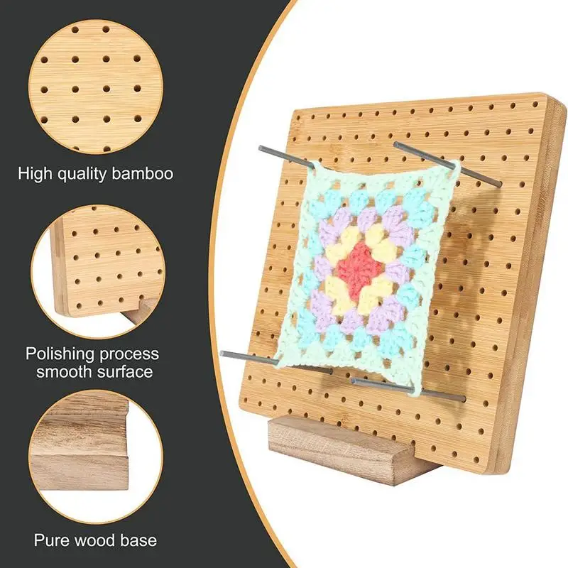 Wooden Blocking Board Granny Square Crochet Board Crafting with 324 Small Holes Blocking Mat Blocking Board for Knitting Durable
Wooden Blocking Board Granny Square Crochet Board Crafting with 324 Small Holes Blocking Mat Blocking Board for Knitting Durable