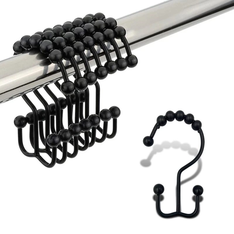 M17D 12 Pcs Stainless Steel Double Shower Curtain Hook Dual Rust-Resistant Shower Hooks Rustproof Glide Shower Curtain Rings
M17D 12 Pcs Stainless Steel Double Shower Curtain Hook Dual Rust-Resistant Shower Hooks Rustproof Glide Shower Curtain Rings