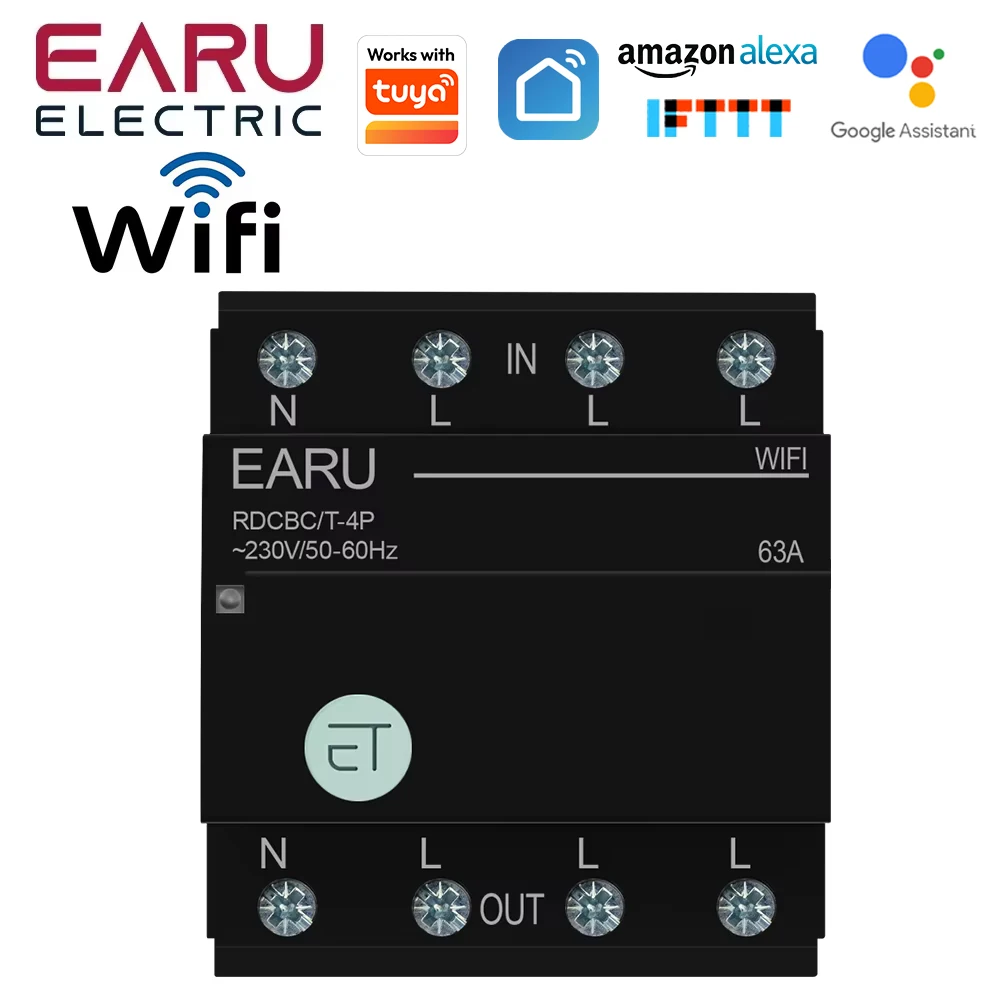 Wi-Fi умный трехфазный выключатель EARUELECTRIC
Wi-Fi умный трехфазный выключатель EARUELECTRIC