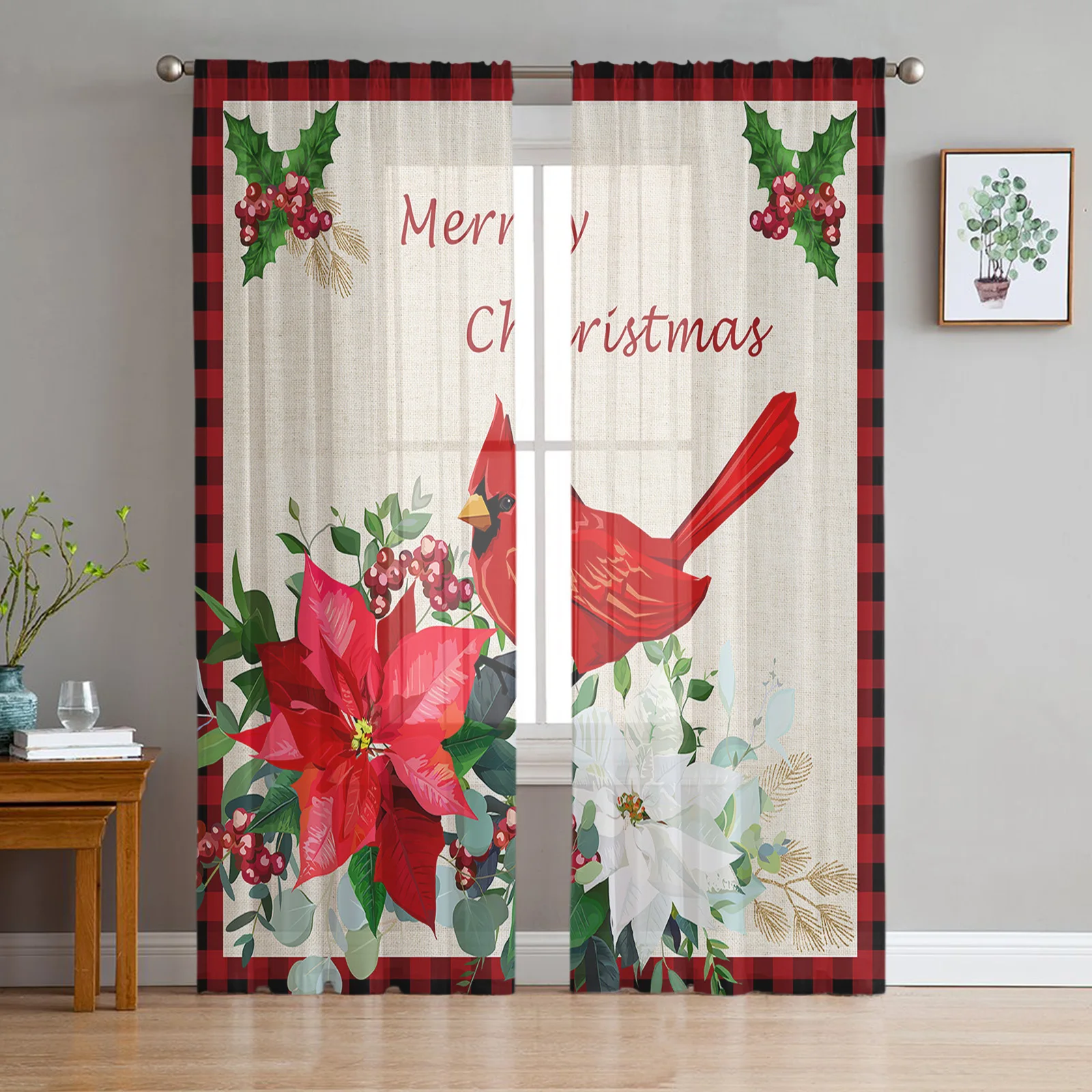 Рождественские шторы в шотландскую клетку, для кафе, балкона, драпировки для окон, тюлевые занавески, занавески для спальни, дома, гостиной 
Рождественские шторы в шотландскую клетку, для кафе, балкона, драпировки для окон, тюлевые занавески, занавески для спальни, дома, гостиной