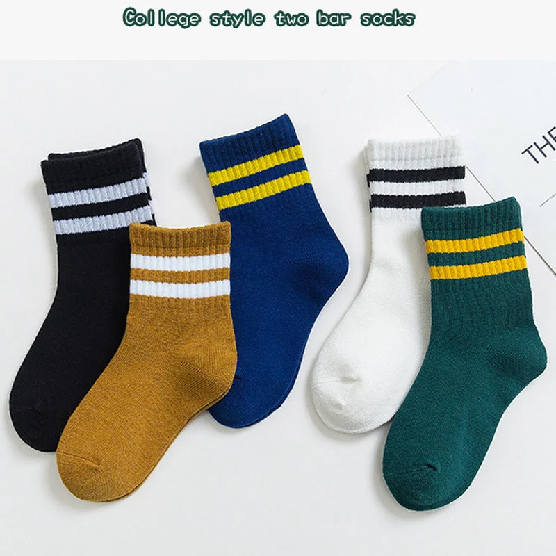 5Pcs/lot Autumn Winter Kids Boys Socks Cotton Solid Color Stripe Sports Tube Socks for Children Girls Japanese School Clothes
5Pcs/lot Autumn Winter Kids Boys Socks Cotton Solid Color Stripe Sports Tube Socks for Children Girls Japanese School Clothes