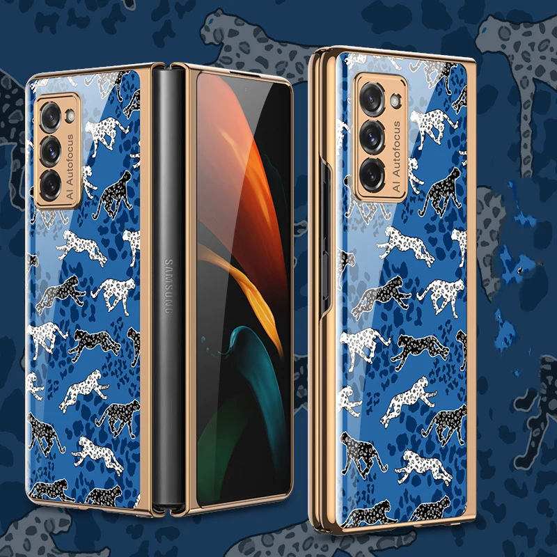 Leopard Animal Pattern Glass Case For Samsung Galaxy Z Fold 2 Case Plating frame Hard PC Cover For Samsung Galaxy Fold 1
Leopard Animal Pattern Glass Case For Samsung Galaxy Z Fold 2 Case Plating frame Hard PC Cover For Samsung Galaxy Fold 1