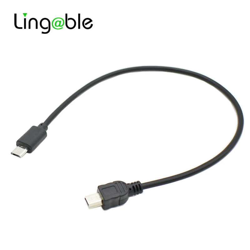

Lingable Micro USB 2,0 «папа»-мини USB 5Pin «папа» кабель для зарядки и передачи данных Адаптер конвертера OTG Кабели 30 см micro-usb к Mini-usb
