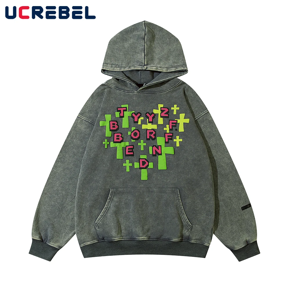 Retro Letter Print Sweatshirts Mens Washed Distressed Loose Casual Cross Long Sleeve Streetwear Autumn Winter Pocket Hoodies Men
Retro Letter Print Sweatshirts Mens Washed Distressed Loose Casual Cross Long Sleeve Streetwear Autumn Winter Pocket Hoodies Men