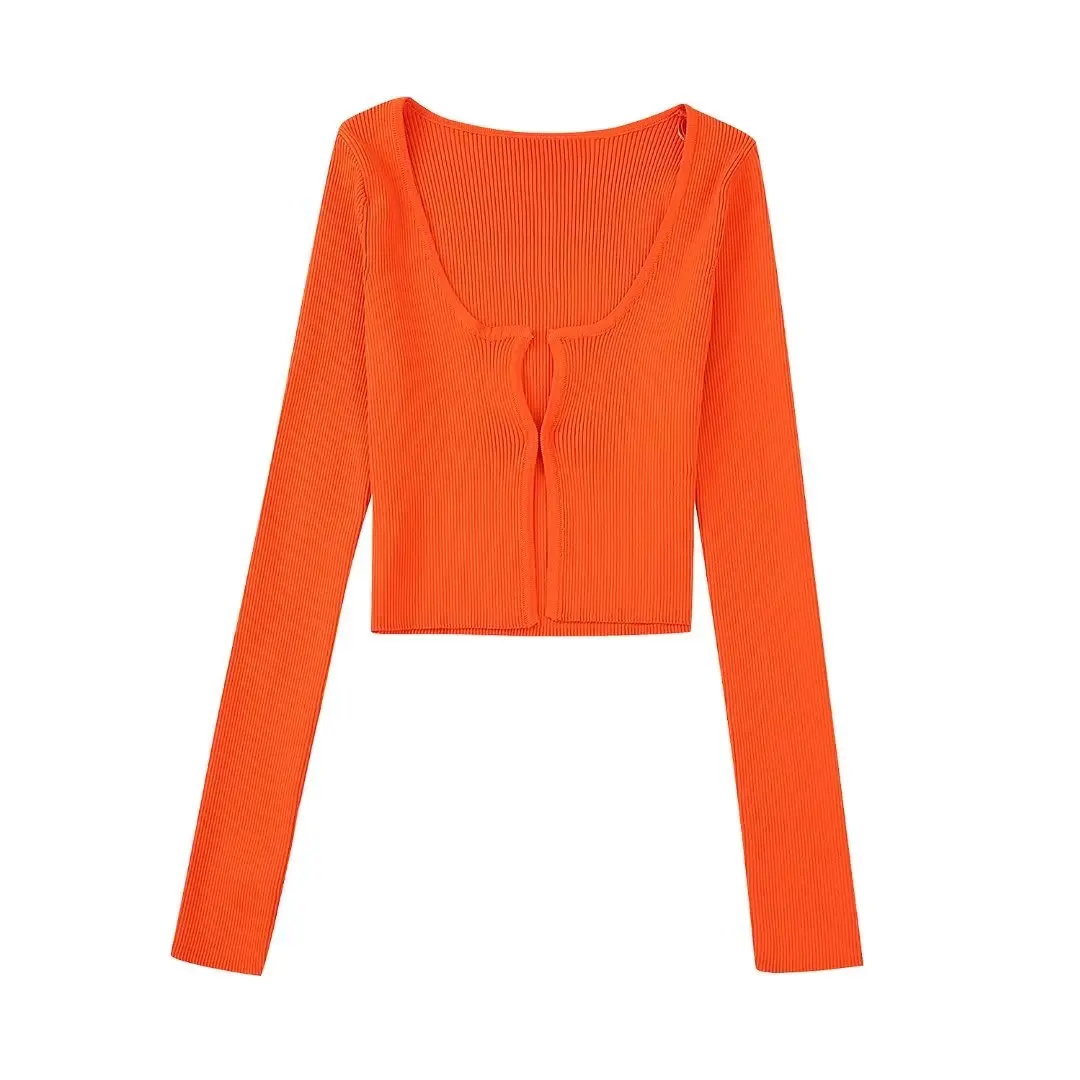 Women's 2023 Summer Fashion New Rib Knitted Short Coat Retro Short Style Casual and Unique Female Long Sleeve Knitted Coat
Women's 2023 Summer Fashion New Rib Knitted Short Coat Retro Short Style Casual and Unique Female Long Sleeve Knitted Coat