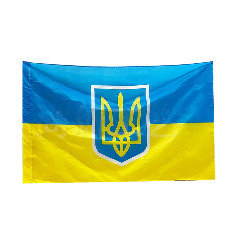 

Ukrainian Presidential Flag Vivid Color Polyester with Brass Grommets Patriotic Flags of Ukraine Glory Ukraine Banner Home Decor