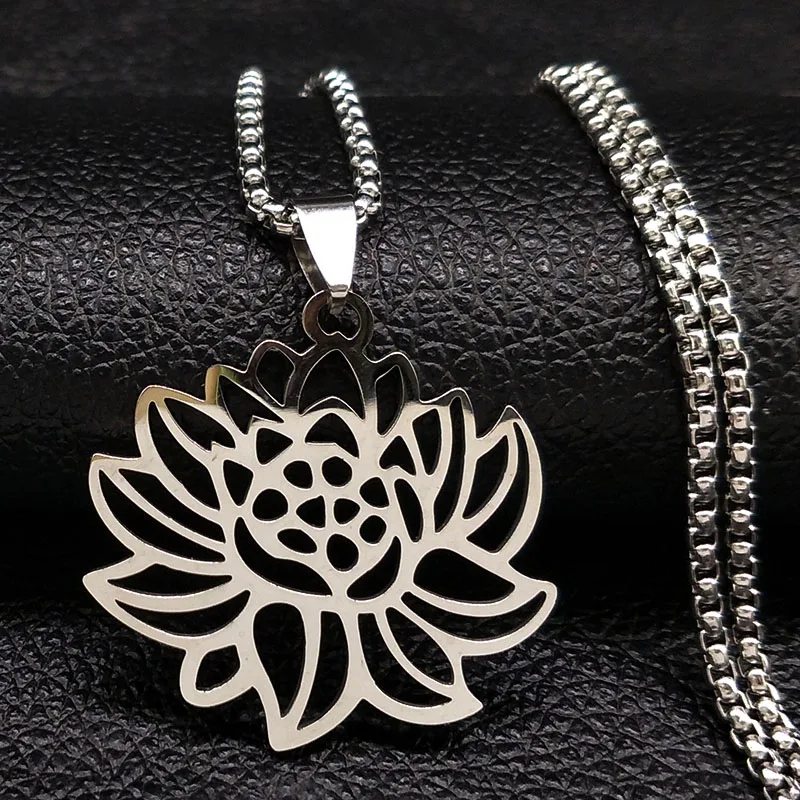 2023 Fashion Yoga Lotus Stainless Steel Statement Necklace Women Silver Color Necklaces Pendants Jewelry bisuteria mujer N101S07
2023 Fashion Yoga Lotus Stainless Steel Statement Necklace Women Silver Color Necklaces Pendants Jewelry bisuteria mujer N101S07