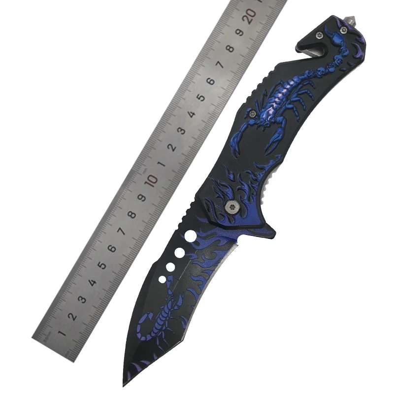 Multifunctional Outdoor Stainless Steel Folding Knife For Camp Wild Short Blade Cool 3D Pattern Scorpion Knife Plastic Handle
Multifunctional Outdoor Stainless Steel Folding Knife For Camp Wild Short Blade Cool 3D Pattern Scorpion Knife Plastic Handle