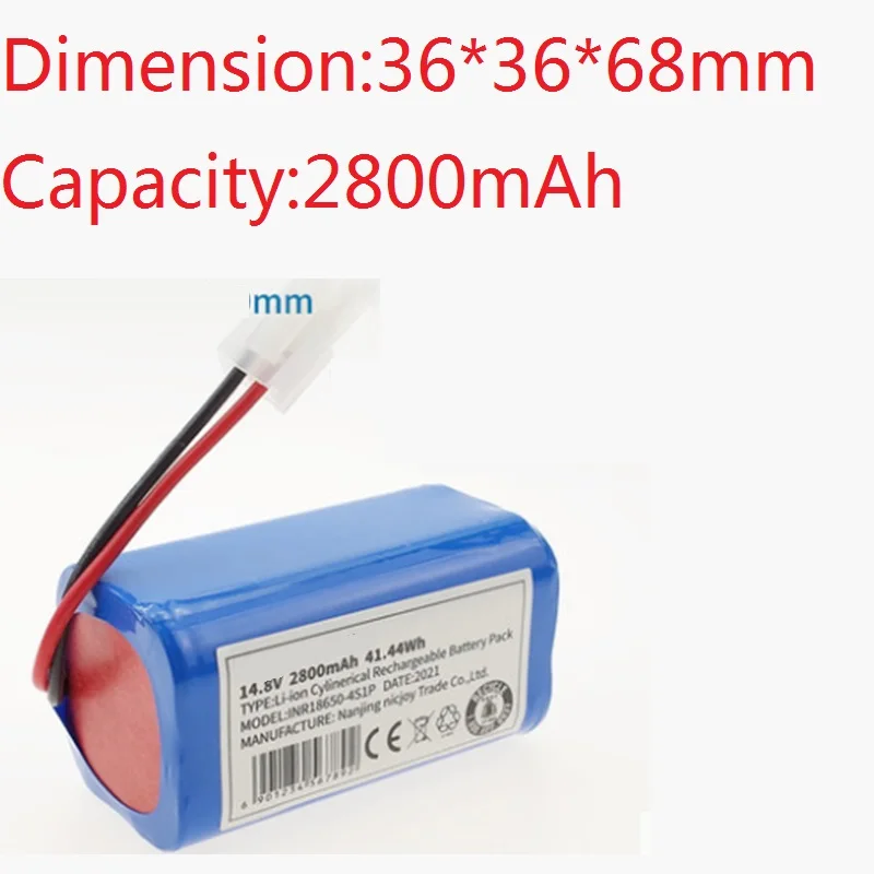 New Battery for KLiNSMANN KRV205 KRV206 KRV207 KRV208 KRV209 Robot Vacuum Cleaner Li-ion 18650 Rechargeable Pack 14.8V 2800mAh
New Battery for KLiNSMANN KRV205 KRV206 KRV207 KRV208 KRV209 Robot Vacuum Cleaner Li-ion 18650 Rechargeable Pack 14.8V 2800mAh