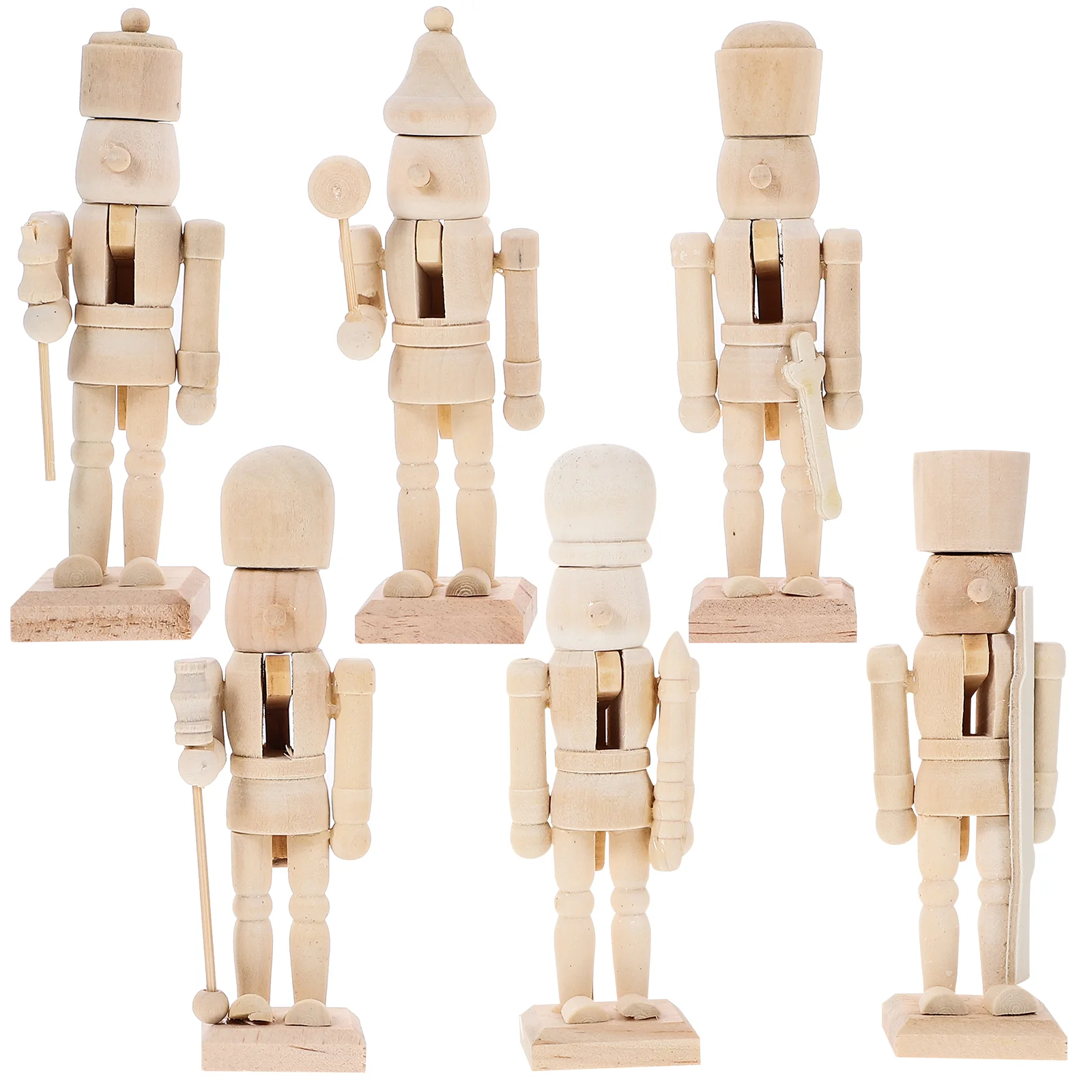 6pcs Blank Nutcracker Soldier Wooden DIY Nutcracker Ornament Decoration Xmas Wooden Craft
6pcs Blank Nutcracker Soldier Wooden DIY Nutcracker Ornament Decoration Xmas Wooden Craft