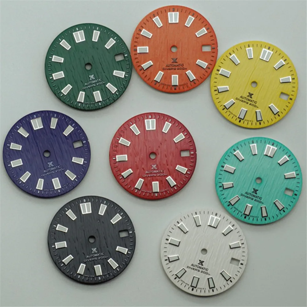 NH35 28.5mm Dial Yuanzu Dial Mechanical Watch Modification SUB/SKX007 Diving Green Luminous NH36/4r/6r Movement S Logo Dial
NH35 28.5mm Dial Yuanzu Dial Mechanical Watch Modification SUB/SKX007 Diving Green Luminous NH36/4r/6r Movement S Logo Dial