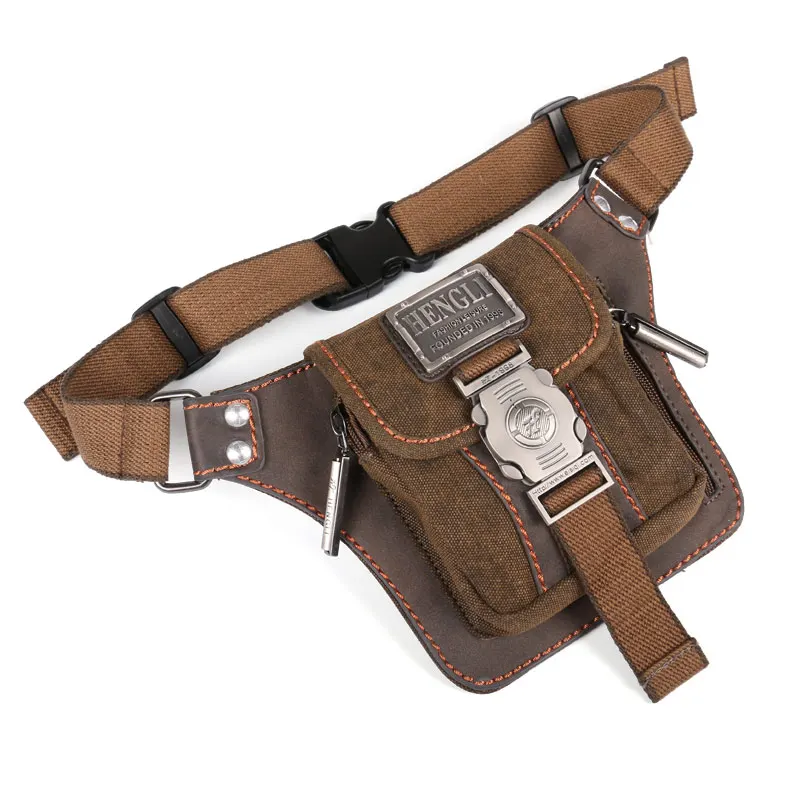 

Vintage Fashion Bag Fanny Pack Waist Canvas Purse Portable Tactical Waist Mini Wearable Belt Retro Bag Leisure Packs Tourism