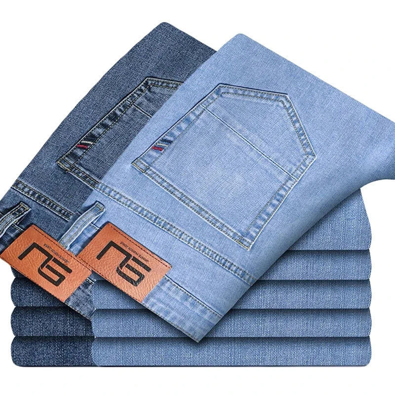 2022 Spring Summer New Men's Stretch Jeans Thin Slim Straight Casual Business Denim Trousers Male Brand Clothing
2022 Spring Summer New Men's Stretch Jeans Thin Slim Straight Casual Business Denim Trousers Male Brand Clothing