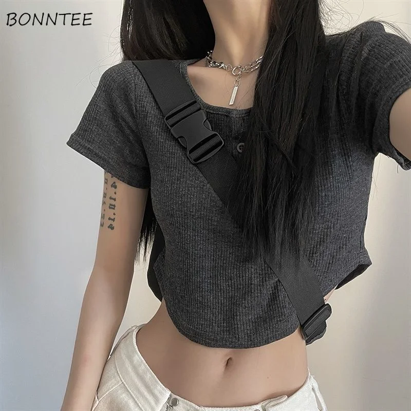 Футболки с коротким рукавом, женская летняя Клубная одежда, женская укороченная хипстерская уличная одежда в стиле Харадзюку, Корейская универсальная облегающая футболка
Футболки с коротким рукавом, женская летняя Клубная одежда, женская укороченная хипстерская уличная одежда в стиле Харадзюку, Корейская универсальная облегающая футболка