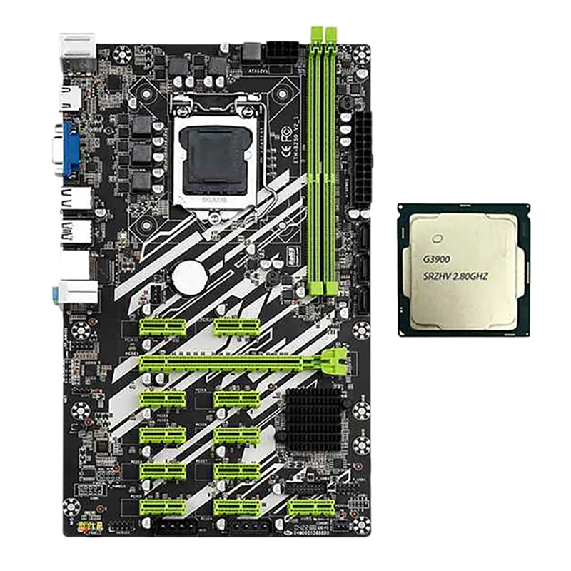 Материнская плата B250 BTC для майнинга с ЦП G3900 + кабель SATA 12 слотов PCI-E LGA1151 DDR4 RAM SATA3.0 USB3.0 Поддержка VGA + HD
Материнская плата B250 BTC для майнинга с ЦП G3900 + кабель SATA 12 слотов PCI-E LGA1151 DDR4 RAM SATA3.0 USB3.0 Поддержка VGA + HD