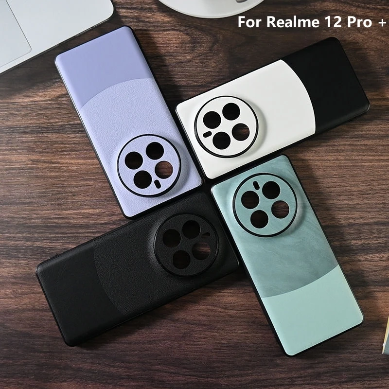 Для Realme 12 Pro Plus чехол силиконовая кожаная защитная задняя крышка телефона для 5G