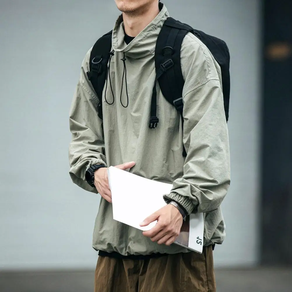 Stylish Men Windbreaker Retro Men Outwear Solid Color Japan Style Washed Jacket Streetwear
Stylish Men Windbreaker Retro Men Outwear Solid Color Japan Style Washed Jacket Streetwear