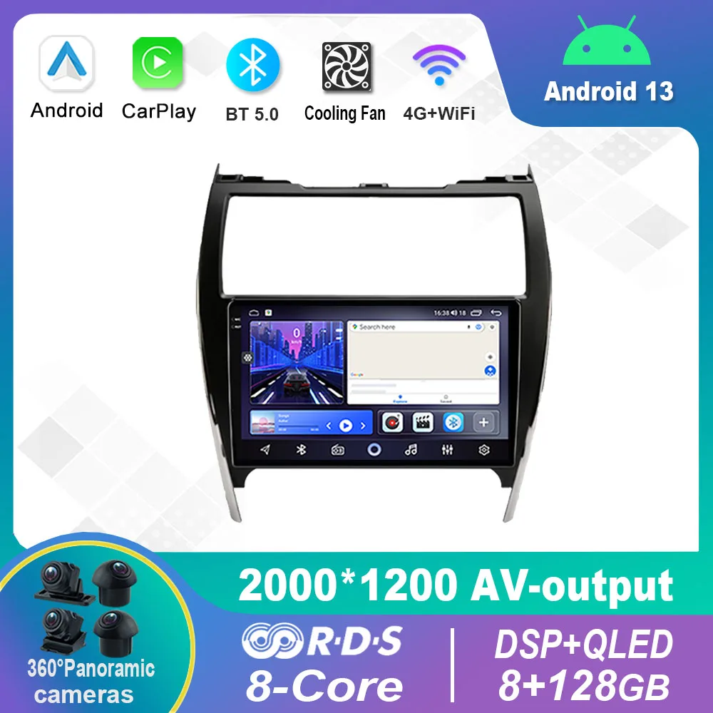 Android 13.0 Car Radio Multimedia Video Player Navigation stereo For Toyota Camry USA 2012 - 2017 GPS Carplay 4G WiFi
Android 13.0 Car Radio Multimedia Video Player Navigation stereo For Toyota Camry USA 2012 - 2017 GPS Carplay 4G WiFi