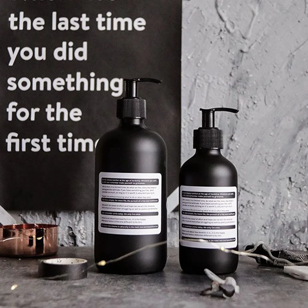 500ml Black Glass Soap Dispenser Bathroom Body Washing Shampoo Bottle Hair Conditioner Empty Refill Bottles
500ml Black Glass Soap Dispenser Bathroom Body Washing Shampoo Bottle Hair Conditioner Empty Refill Bottles
