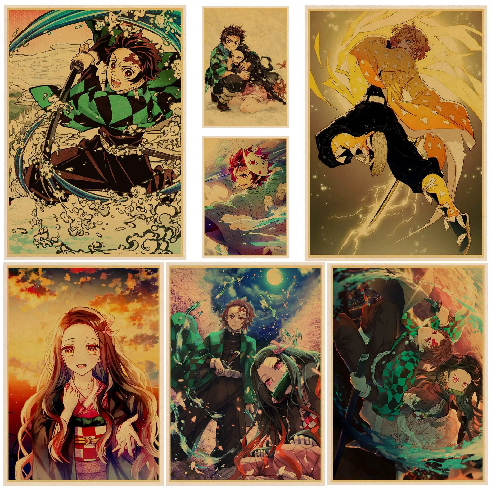 BANDAI Demon Slayer Kimetsu No Yaiba Tanjirou Nezuko Anime Classic Vintage Poster Living Room Bar Decoration Stickers Painting
BANDAI Demon Slayer Kimetsu No Yaiba Tanjirou Nezuko Anime Classic Vintage Poster Living Room Bar Decoration Stickers Painting