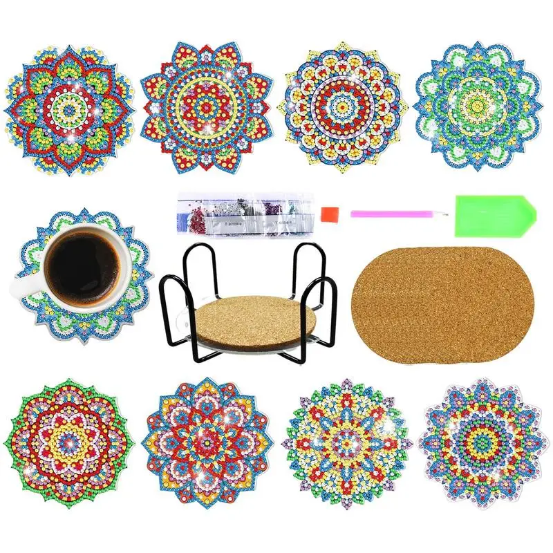 Diamond Art Coasters Diamond Art Painting Table Coaster With Holder 8Pcs DIY Mandala Coasters Kits For Beginner
Diamond Art Coasters Diamond Art Painting Table Coaster With Holder 8Pcs DIY Mandala Coasters Kits For Beginner