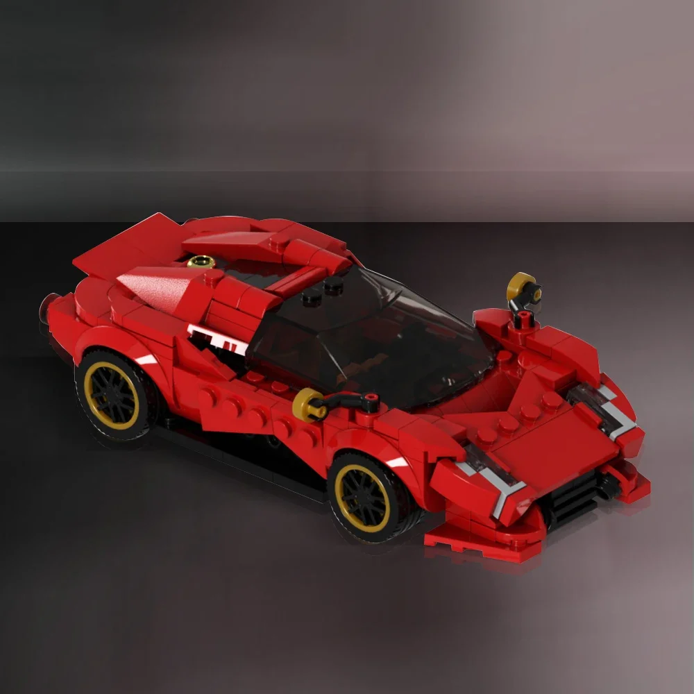 

Gobrick MOC high-tech De Tomaso P72, модельные кирпичи, наборы строительных блоков красного цвета для автомобиля, дорожные грузовики, кубики, игрушки, подарок для детей