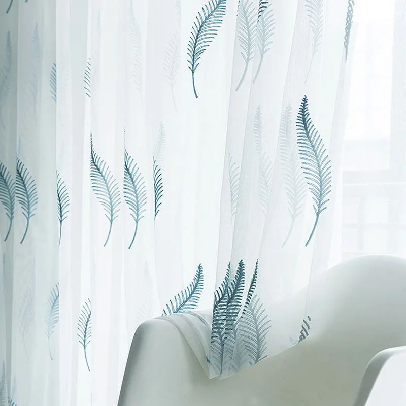 Feather Embroided Tulle Curtains For Living Room Modern Sheer Curtain For Bedroom Ready Kitchen Gauze Window Blinds Home Decor
Feather Embroided Tulle Curtains For Living Room Modern Sheer Curtain For Bedroom Ready Kitchen Gauze Window Blinds Home Decor