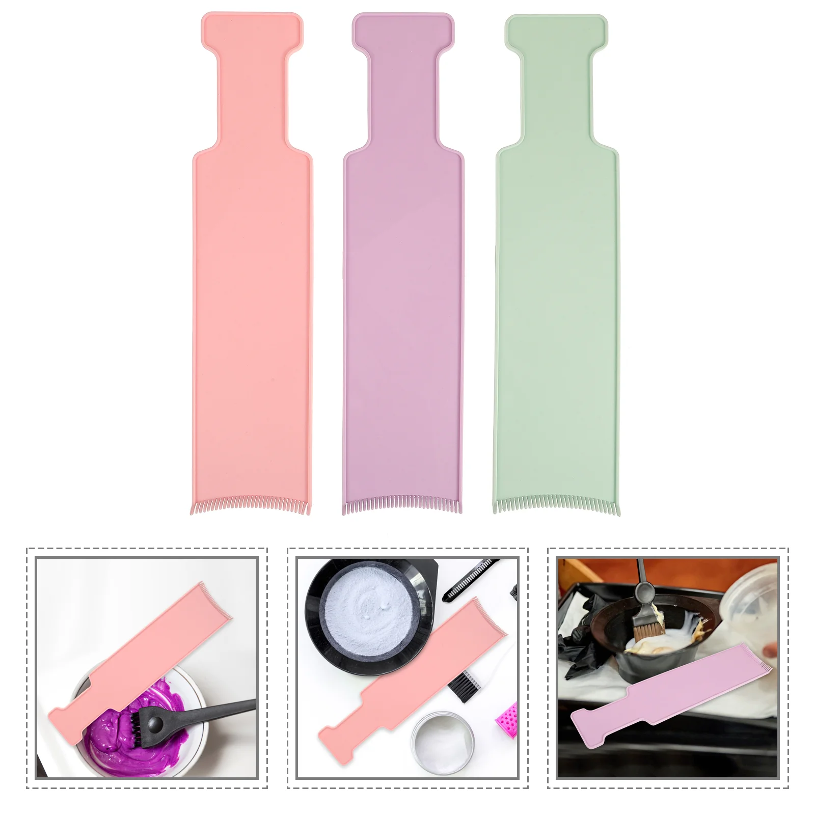 3 pcs Highlighting Paddle Curved Comb Hair Dye Highlighting Board Highlighting Comb
3 pcs Highlighting Paddle Curved Comb Hair Dye Highlighting Board Highlighting Comb
