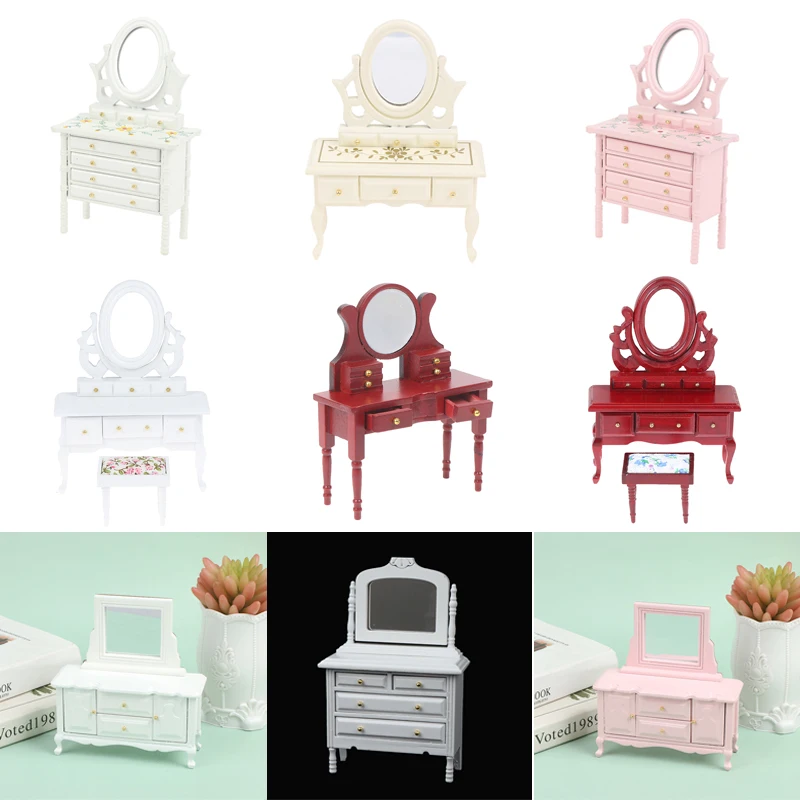 1:12 Dollhouse Miniature Wooden Makeup Dressing Table Dressing Cabinet Storage Cabinet Dolls Bedroom Bathroom Furniture Decor
1:12 Dollhouse Miniature Wooden Makeup Dressing Table Dressing Cabinet Storage Cabinet Dolls Bedroom Bathroom Furniture Decor