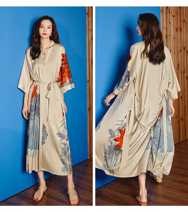 Sexy Women Nightie Ladies Satin Silk Robes Silky Kimono Bathrobe Female Sleepwear Plus Size Night Dress Nightwear
Sexy Women Nightie Ladies Satin Silk Robes Silky Kimono Bathrobe Female Sleepwear Plus Size Night Dress Nightwear