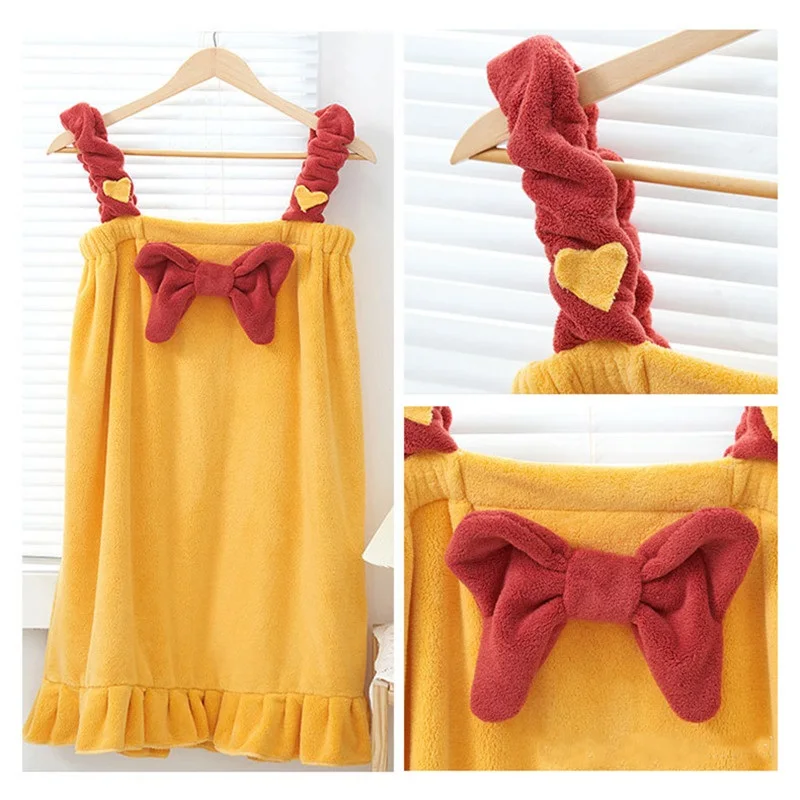 Korean Bow Princess Bath Skirt Coral Fleece Absorbent Bath Towel Women's Household Condole Belt Bathrobe
Korean Bow Princess Bath Skirt Coral Fleece Absorbent Bath Towel Women's Household Condole Belt Bathrobe