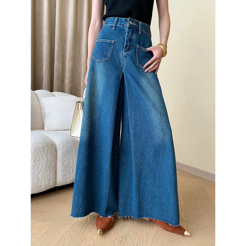 Women's High Waist Wide Leg Palazzo Denim Pants Dressy Fall Winter Jeans
Women's High Waist Wide Leg Palazzo Denim Pants Dressy Fall Winter Jeans