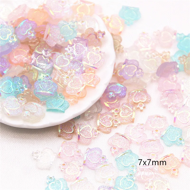 100pcs Cute Aurora transparent Multicolor Crown Resin Nail Art Decorations with All Nail Gems For Women Girl
100pcs Cute Aurora transparent Multicolor Crown Resin Nail Art Decorations with All Nail Gems For Women Girl