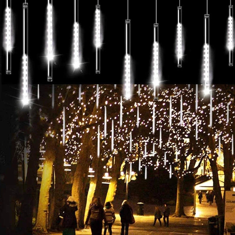 32/24/16/8 Tubes Meteor Shower LED String Lights Outdoor Street Lamp Garland Christmas Tree Decorations Wedding Fairy Garden New
32/24/16/8 Tubes Meteor Shower LED String Lights Outdoor Street Lamp Garland Christmas Tree Decorations Wedding Fairy Garden New