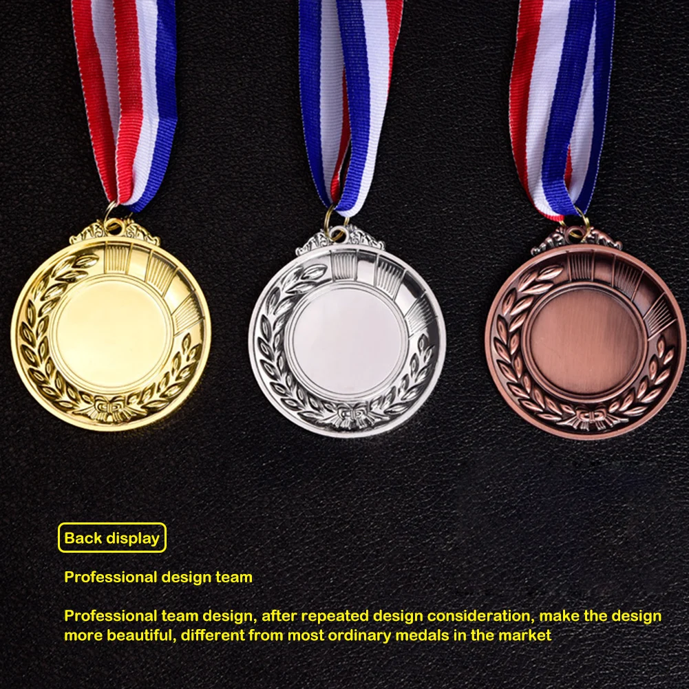 Медаль Спортивная золотистая/Серебристая/медная сувенир с ленточным ремешком