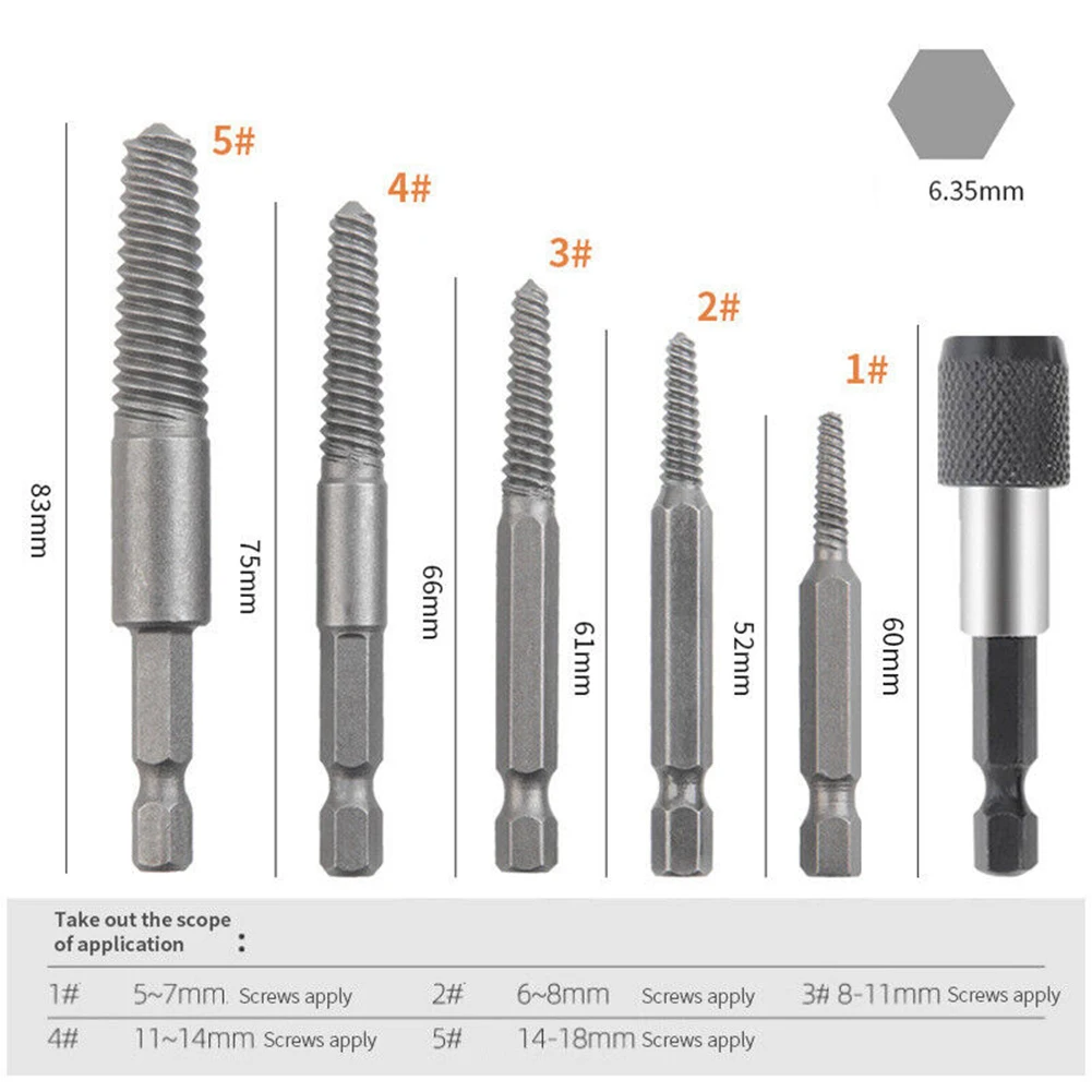Broken Damaged Pipes 6Pcs Stud Screw Extractor Remover Set Broken Damaged Pipes Bolt Easy Out Tool Stud Screw Extractor
Broken Damaged Pipes 6Pcs Stud Screw Extractor Remover Set Broken Damaged Pipes Bolt Easy Out Tool Stud Screw Extractor