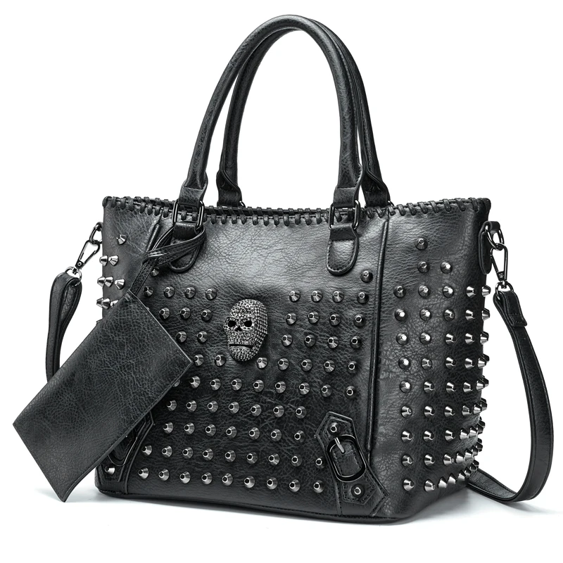 Annmouler New Rivet Women Bag Pu Leather Crossbody Bag Purse Skull Handbag Quality Punk Shoulder Bag with Wallet Messenger Bag
Annmouler New Rivet Women Bag Pu Leather Crossbody Bag Purse Skull Handbag Quality Punk Shoulder Bag with Wallet Messenger Bag