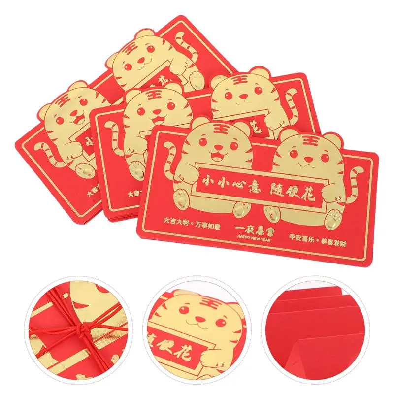 3Pcs Festive Cartoon Foldable Red Envelopes With Tiger Chinese New Year Red Packets
3Pcs Festive Cartoon Foldable Red Envelopes With Tiger Chinese New Year Red Packets