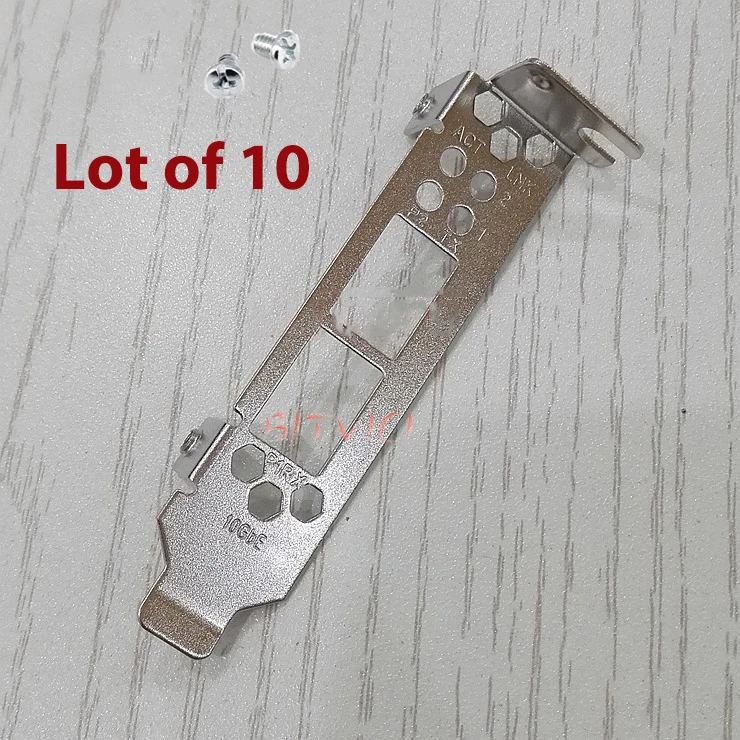 Лот из 10 низкопрофильных кронштейнов с половинной высотой для HP NC523SFP адаптер сетевой карты памяти QLE-3242 593742-001 593715-001 593717-b21
Лот из 10 низкопрофильных кронштейнов с половинной высотой для HP NC523SFP адаптер сетевой карты памяти QLE-3242 593742-001 593715-001 593717-b21