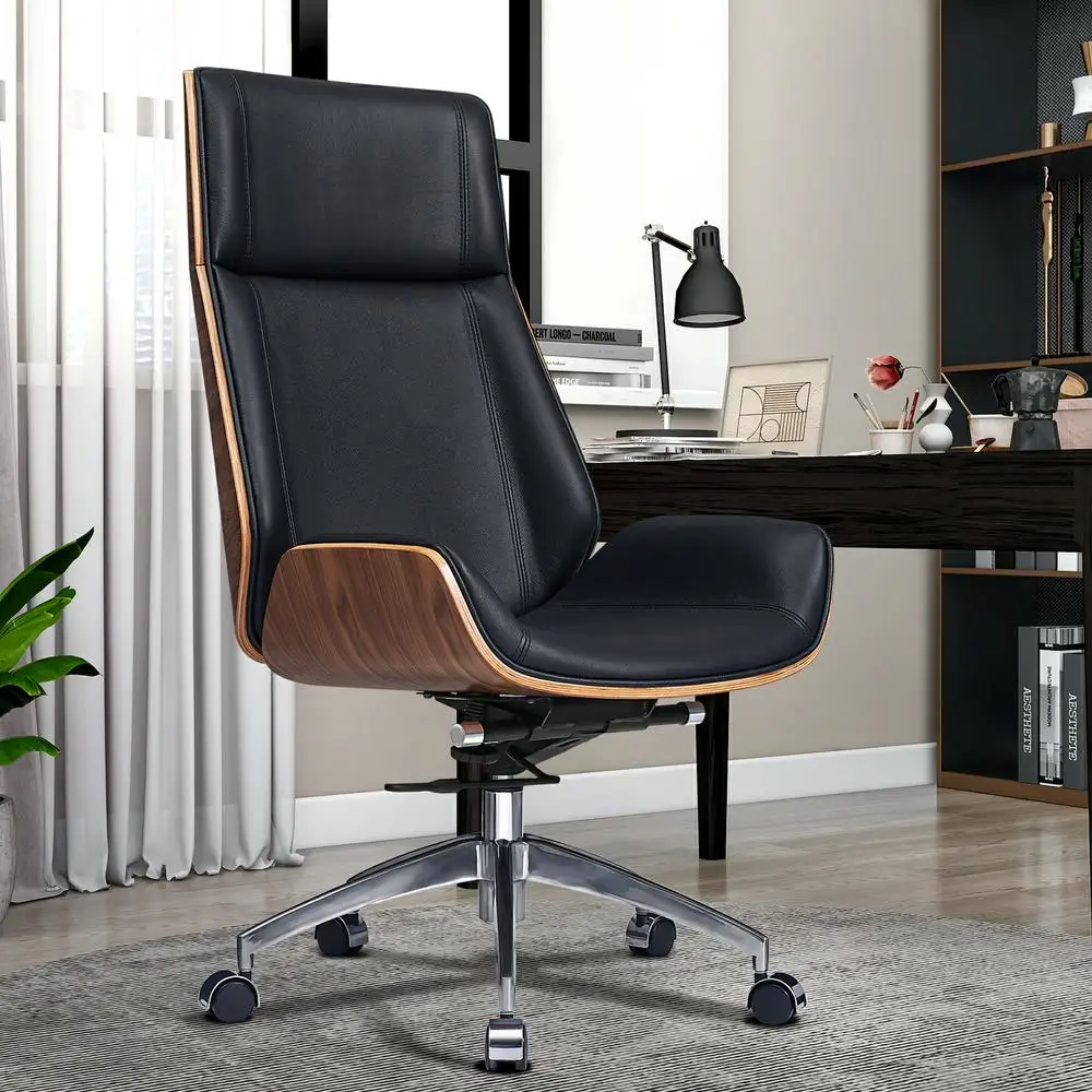 Mid Century Adjustable Desk Executive Swivel Chair Home Office Furniutre Computer Task Chair Bendwood Genuine leather Chair
Mid Century Adjustable Desk Executive Swivel Chair Home Office Furniutre Computer Task Chair Bendwood Genuine leather Chair