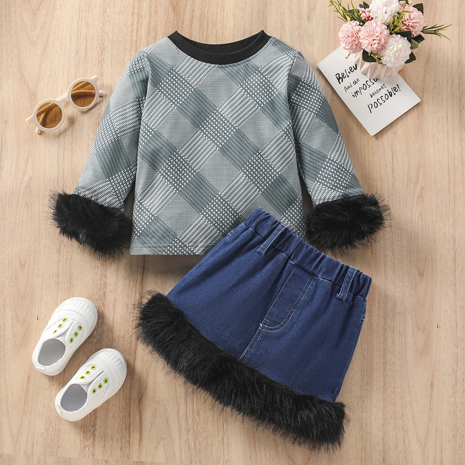 Girls Sets Children's Clothing Autumn Spring New Plaid Korean Student Suit Knit Cardigan Sweater+ Short Skirt 2pcs Kids Outfits
Girls Sets Children's Clothing Autumn Spring New Plaid Korean Student Suit Knit Cardigan Sweater+ Short Skirt 2pcs Kids Outfits