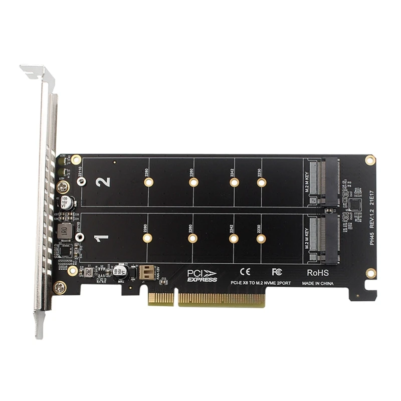 PCI-EX8 Dual-Disk NVME M.2 MKEY SSD RAID Array Expansion Adapter Motherboard PCI-E Split Card
PCI-EX8 Dual-Disk NVME M.2 MKEY SSD RAID Array Expansion Adapter Motherboard PCI-E Split Card