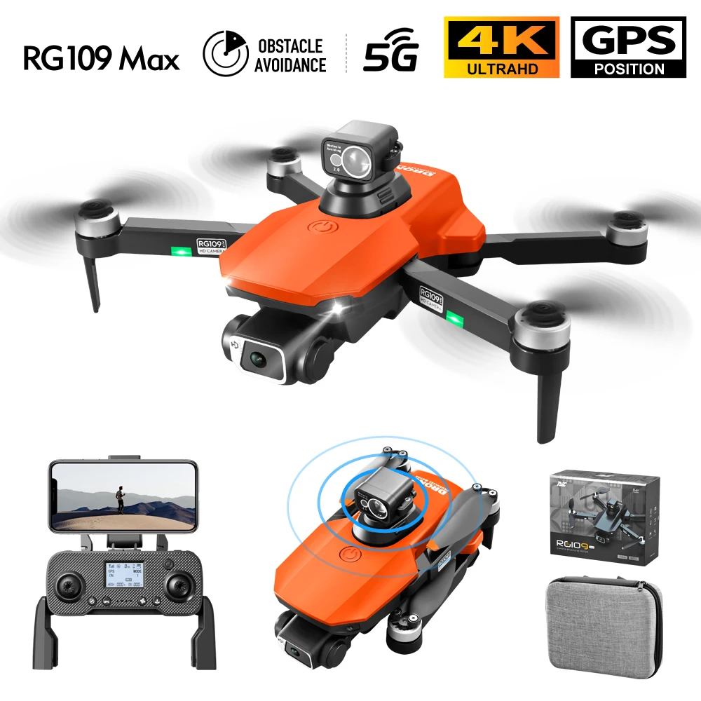 RG109 360° Laser Obstacle Avoidance Dron GPS 5G Brushless 4K HD ESC Dual Cameras Optical Flow Quadcopter Profesional Drone 800M
RG109 360° Laser Obstacle Avoidance Dron GPS 5G Brushless 4K HD ESC Dual Cameras Optical Flow Quadcopter Profesional Drone 800M