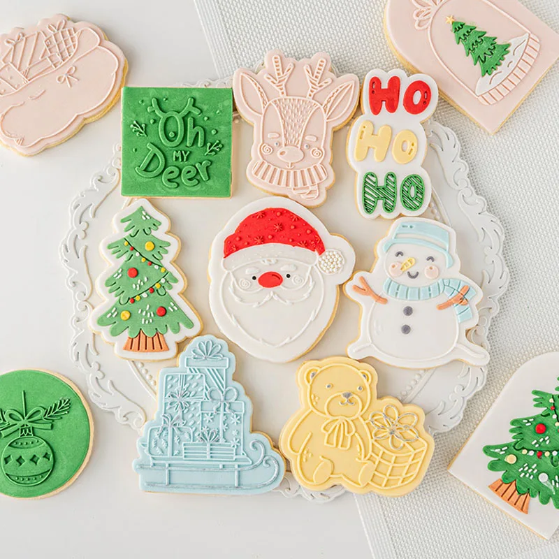 Christmas Cookie Cutting Mold Acrylic Santa Claus Snowman Fondant Cake Biscuit Stamps Embossing Mold DIY Kitchen Baking Tools
Christmas Cookie Cutting Mold Acrylic Santa Claus Snowman Fondant Cake Biscuit Stamps Embossing Mold DIY Kitchen Baking Tools