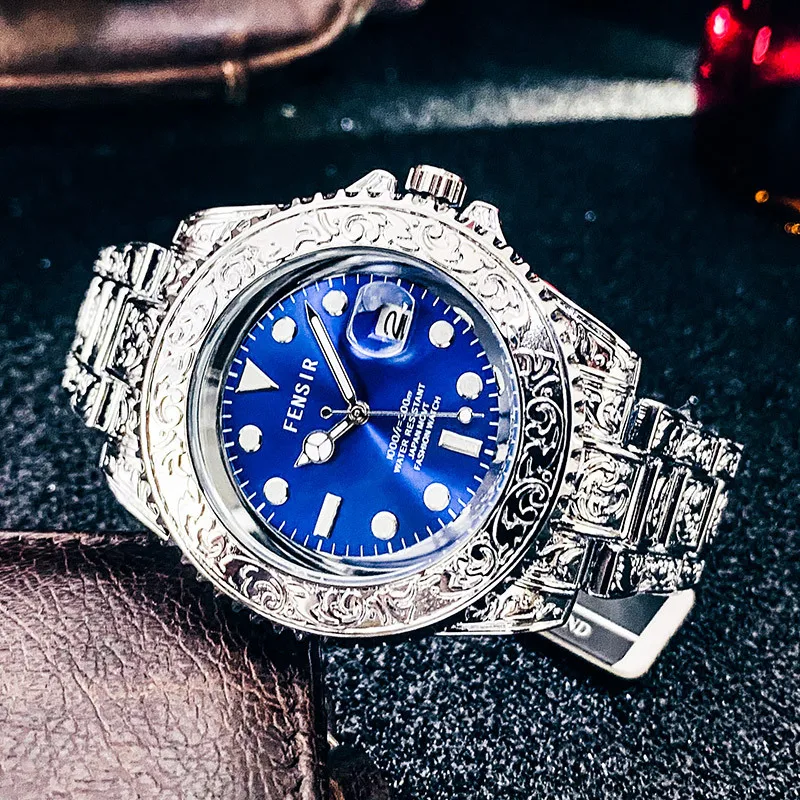 Часы наручные мужские из нержавеющей стали с календарем 
Часы наручные мужские из нержавеющей стали с календарем