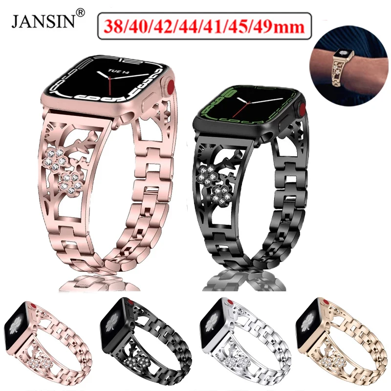 Women Diamond Strap For Apple Watch Series 9 8 7 Band 41mm 45mm Bracelet For iWatch Ultra 2 49mm SE 6 5 4 3 40mm 44mm 38mm 42mm
Women Diamond Strap For Apple Watch Series 9 8 7 Band 41mm 45mm Bracelet For iWatch Ultra 2 49mm SE 6 5 4 3 40mm 44mm 38mm 42mm