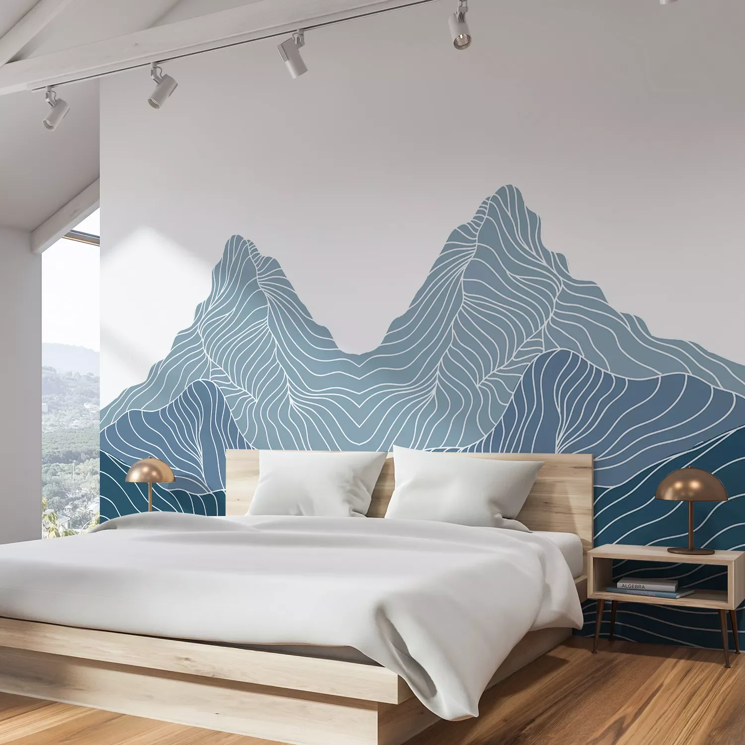 Blue Line Wave Mountain Nordic Scenery Wall Stickers for Kids Room Living Room Modern Home Decoration Self-adhesive Fabric Mural
Blue Line Wave Mountain Nordic Scenery Wall Stickers for Kids Room Living Room Modern Home Decoration Self-adhesive Fabric Mural