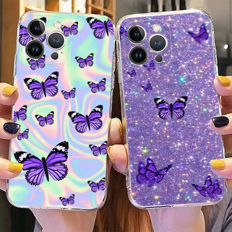 Aesthetic Purple Butterflies Phone Case For iPhone 14 13 12 11 Pro Max XS X XR SE 2020 6 7 8 Plus Mini Transparent Shell
Aesthetic Purple Butterflies Phone Case For iPhone 14 13 12 11 Pro Max XS X XR SE 2020 6 7 8 Plus Mini Transparent Shell