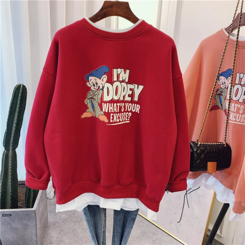 Disney Oversized Sweatshirt Women Winter Pullovers Dwarf Print Long Sleeve Tops Autumn Casual Patchwork O-neck Sweatshirts Lady
Disney Oversized Sweatshirt Women Winter Pullovers Dwarf Print Long Sleeve Tops Autumn Casual Patchwork O-neck Sweatshirts Lady